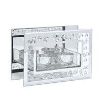 Hestia Diamante Scatter Glass Tealight Holder - Double in Clear Hestia Clear