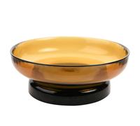 Hestia Elevated Glass Bowl - Small in Brown Hestia Brown