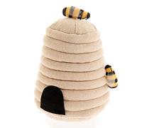 Hestia Fabric Doorstop - Bee Hive and Bumblebees - Plush Weighted Doorstop for The Home