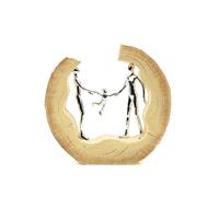 Hestia Family Figures in Bark Ornament Silver
