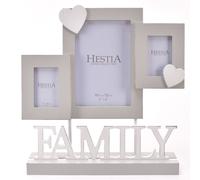 Hestia 'Family' Heart Multi Aperture Photo Frame