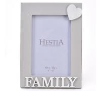 Hestia 'Family' Heart Photo Frame 4" x 6"