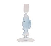 Hestia Fish Glass Taper Candle Holder in Blue Hestia Blue