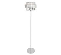 Hestia Floor Lamp With Crystal Effect Shade In Clear Clear