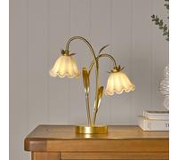 Hestia Floral 2 Stem LED Table Lamp Gold Hestia Gold
