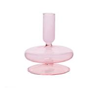 Hestia Glass Candle Holder Soft Pink 11 x 9cm