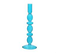 Hestia Glass Candle Holder Teal 26.5 x 9cm