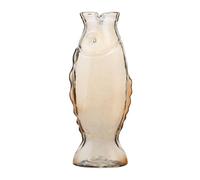 Hestia Glass Fish Vase - Tall Shape In Light Brown Light Brown One Size