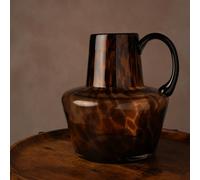 Hestia Glass Jug Style Vase With Handle - Mocha Hestia Multicolor