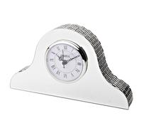Hestia Glass Mirror Napoleon Mantel Clock 13.5 x 23.2 x 5.4cm