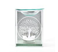 Hestia Glass Tree Of Life Wax Melt & Oil Burner Multi One Size
