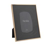 Hestia - Gold & Black Aluminium Photo Frame Layered Mount - 4" x 6" - Self Standing Photo Frame With Easel Back - Contemporary Homeware & Gifting - H: 23cm x W: 18. (Gold & Black)