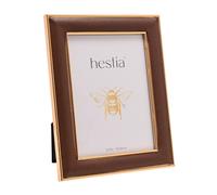 Hestia Gold Coloured Photo Frame in Brown Hestia Brown