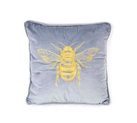 Hestia Gold Embroidered Bee Cushion