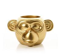 Hestia Gold Finish Funky Monkey Face Vase