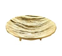 Hestia Gold Metal Round Textured Display Bowl 23cm
