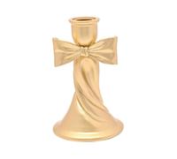 Hestia Gold Ribbon Tall Taper Candle Holder Gold One Size