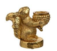 Hestia Gold Squirrel Taper Candle Holder Gold One Size
