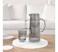 Hestia Grey Ribbed Jug Grey One Size