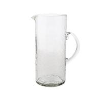 Hestia Hammered Style Glass Jug In Clear Clear