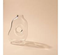 Hestia Handmade Coloured Glass Vase - Abstract In Clear Clear One Size