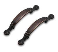 HESTIA Hardware 25 Pack | Bronze Brushed Cabinet Pull Oil Rubbed Bronze Arched Cabinet Handles 3 Inch Hole Center Kitchen Drawer Pull Bedroom Dresser Cabinet Handles (Z10.25.O)