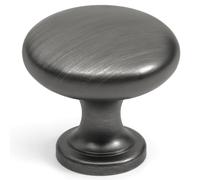 HESTIA HARDWARE 30 Pack | Antique Silver Round knobs for cabinets and Drawers | Brushed Zinc Kitchen knobs for cabinets, Drawer knobs, and Dresser knobs | Antique Pewter Cabinet pulls(Z5.30.B)