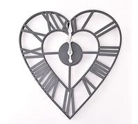 Hestia Heart Shaped Metal Wall Clock