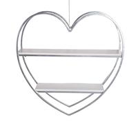 Hestia Heart Shaped Shelf Unit for Wall White Shelves 51cm