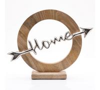 Hestia 'home' Arrow Wood And Metal Ornament 28Cm