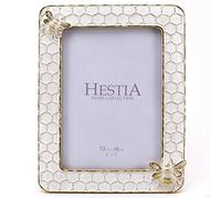 Hestia Honey Bee Honeycomb Design Photo Frame for 5" x 7" Photo