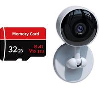 Hestia Indoor 3Mp Compact Camera With 32Gb Microsd Card, Night Colour, 2-Way Audio Home Camera With Siren