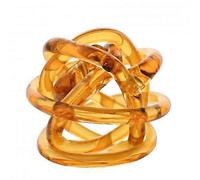 Hestia Knotted Glass Ornament Brown One Size