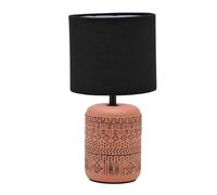 Lamp with Terracotta Base & Black Shade - 28.5cm Hestia Terracotta One Size