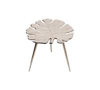 Hestia Leaf Side Table In Metallic Silver Metallic Silver One Size