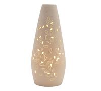 Hestia Leaf Silhouette Tall Lamp In White White