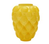 Hestia Lemon Bunched Shaped Glass Bud Vase In Yellow Yellow