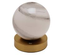 Hestia Marbled Glass Bronze Ball Usb Led Touch Table Lamp In Gold Gold