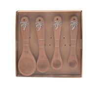 Hestia Measuring Spoons Palm Tree Set Of 4 - Brown