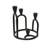 Hestia Metal Candlestick Holder For 4 Candles - Black