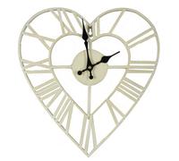 Hestia Metal Heart Shape Wall Clock 34.5Cm