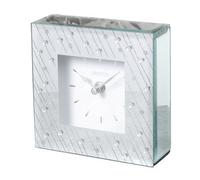 Hestia Mirror Glass Raindrop Design Mantel Clock