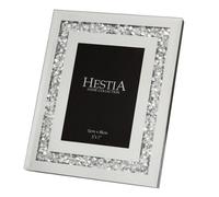 Hestia Mirror Glass With Crystal Egde Photo Frame 5" X 7"