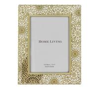 Hestia Moroccan Collection Gold Painted Metal Photo Frame 5" x 7" Hestia Multicolor