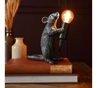 Hestia Mouse with Bulb Lamp - 18cm in Black Hestia Black