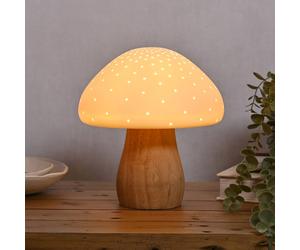 Hestia Mushroom Table Lamp In White White