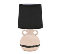 Hestia Natural & Black Vase Lamp 28Cm