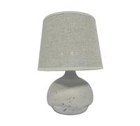 Hestia Natural Round Flecked Lamp With Tonal Shade