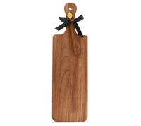 Hestia Oblong Serving Board With Handle & Lemon Spreader In Brown Brown