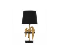 Widdop Hestia Modern Home Gold Table Desk Parrot Lamp with Black Shade